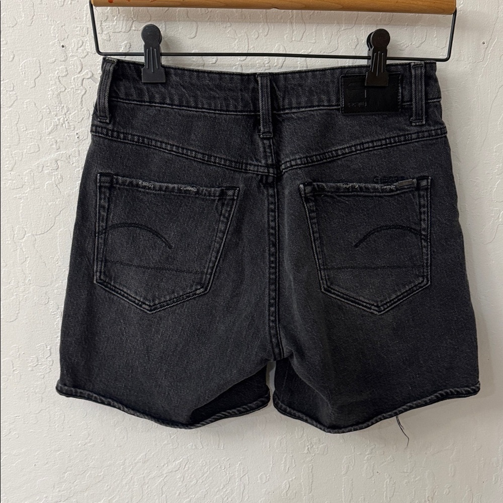 G-Star Raw 3301 High Rise Black Boyfriend Shorts Denim US 24 - Picture 8 of 8